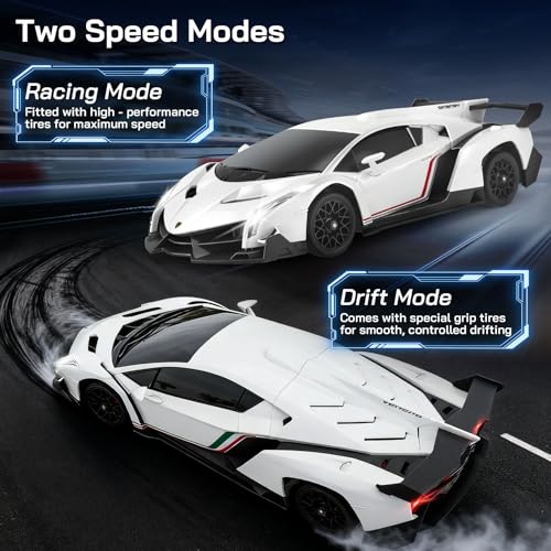 Voiture Télécommandée Drift Lamborghini Blanche, Cadeau Idéal Garçon Fille - 4