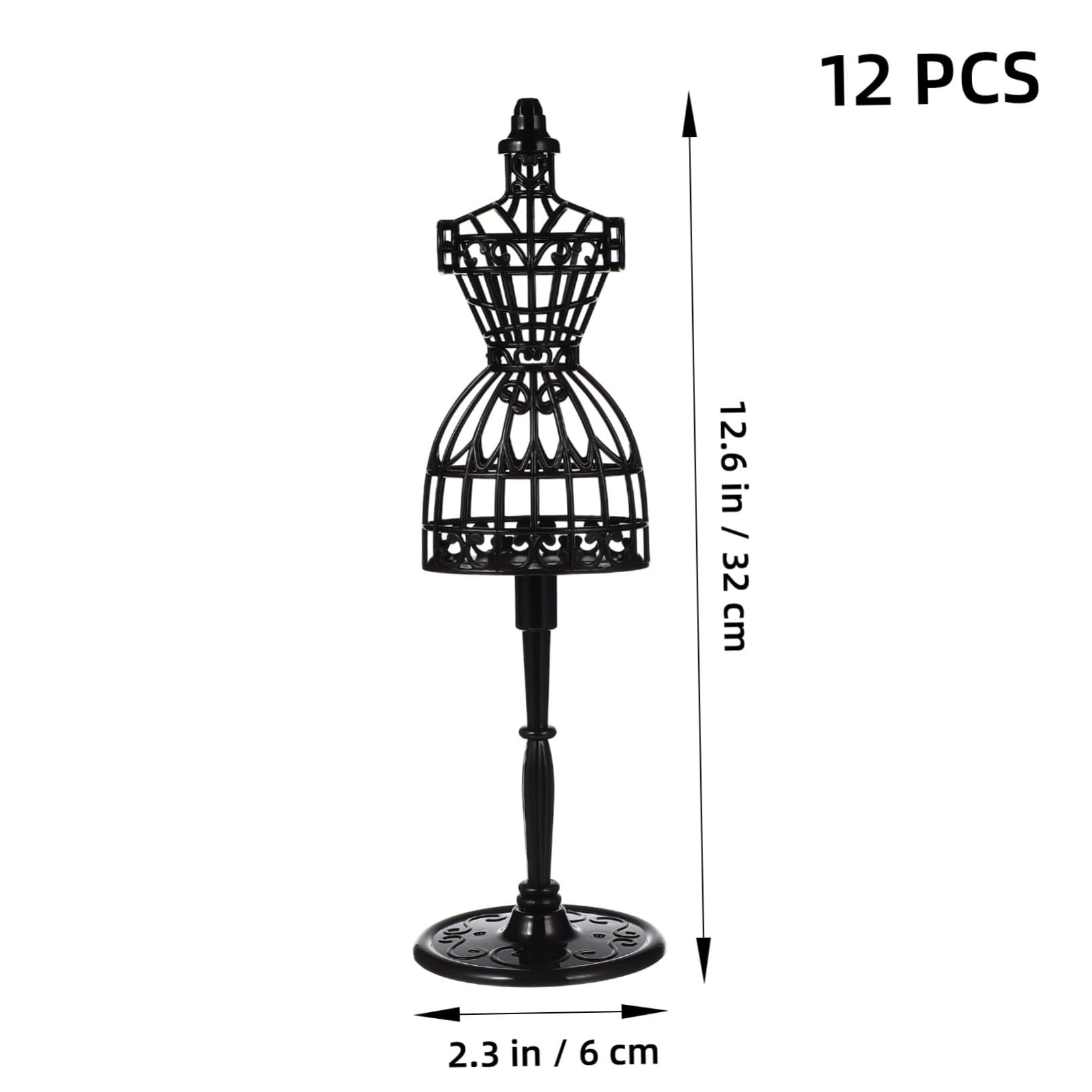 QUMIIRITY Doll Dress Rack Set Mini Mannequin Stands for Dress Display Craftsmanship Form for Dolls Miniature Bedrooms