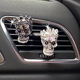 ZOSTLAND Metallic Texture Car Decorative Clip,Auto Air Fresheners Clip, Terror Car Vent Clip,Personalized Automotive Interior Decoration Accessories,Car Decor Gift (2pcs Skull)