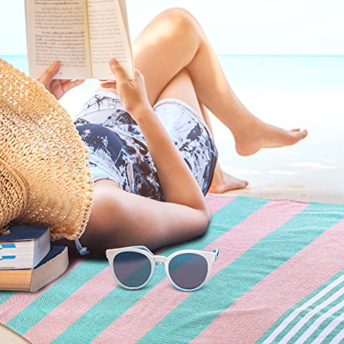 18 Pack Turkish Beach Towels Adult Beach Towels Bulk Cotton Quick Dry Beach Bath Towel Blanket 71 X 40 Inch Oversized Sand Proof With Tassel Striped Beach Towel For Men Women Travel Gym Essentials #TOP6