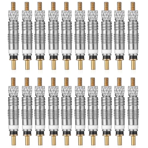 Toddmomy Valve Core - 20pcs Bike Tire Valve Core Tire Valve Stem Core Replacement Mountain Bike Attachment, 2.60X0.45X0.45CM, Silver, 1102GW15707HWPLX4U0TR