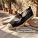 Imagen de GLAMORA Alpargatas Mujer Caladas Slip On Punto Transpirable Zapato Plano Ligero Flexible Suela Goma Efecto Esparto Crochet Puntera Cerrada Comodo Verano Sin Cordones bk-41