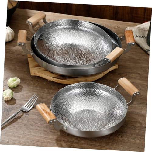 Sartén Wok de Acero Inoxidable con Mango de Madera miniatura 6
