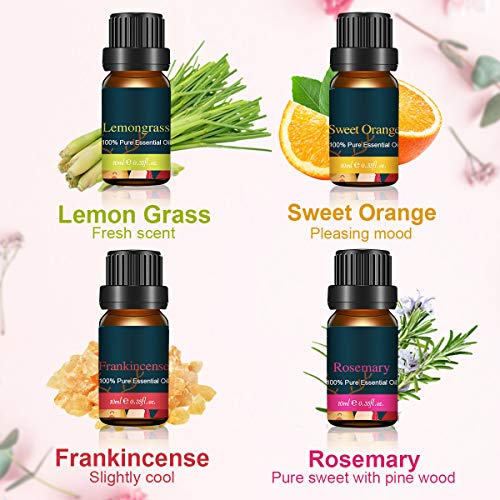 Janolia 8pcs Aceites Esenciales, Aceites para Humidificador y Difusor, Material de Plantas Naturales, Ideal para Hogar… - Imagen 3