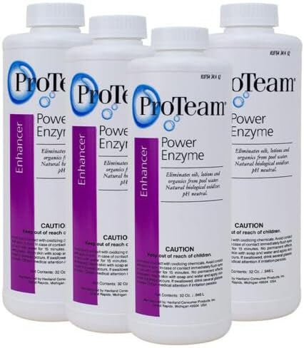 Replacement for fits ProTeam Power Enzyme 1qt 4pk Eliminate Oils Lotion & Organics from Swimming Pool