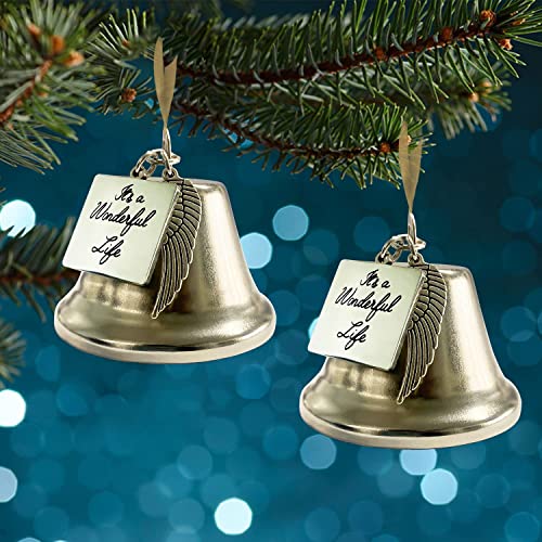 Christmas Decorations Christmas Ornaments Its A Wonderful Life Bell Christmas Gifts Angel Wings Bells Ornaments Christmas Tree Decorations With Gold Ribbon Perfect Annual Christmas Decor Red Gifts Box #TOP2