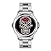 Produktbild FDC Weihnachtsgeschenkuhren Damen Mode Japanische Quarz Datum Edelstahl Armband Uhr Retro Sugar Skull Day of the Dead Uhr