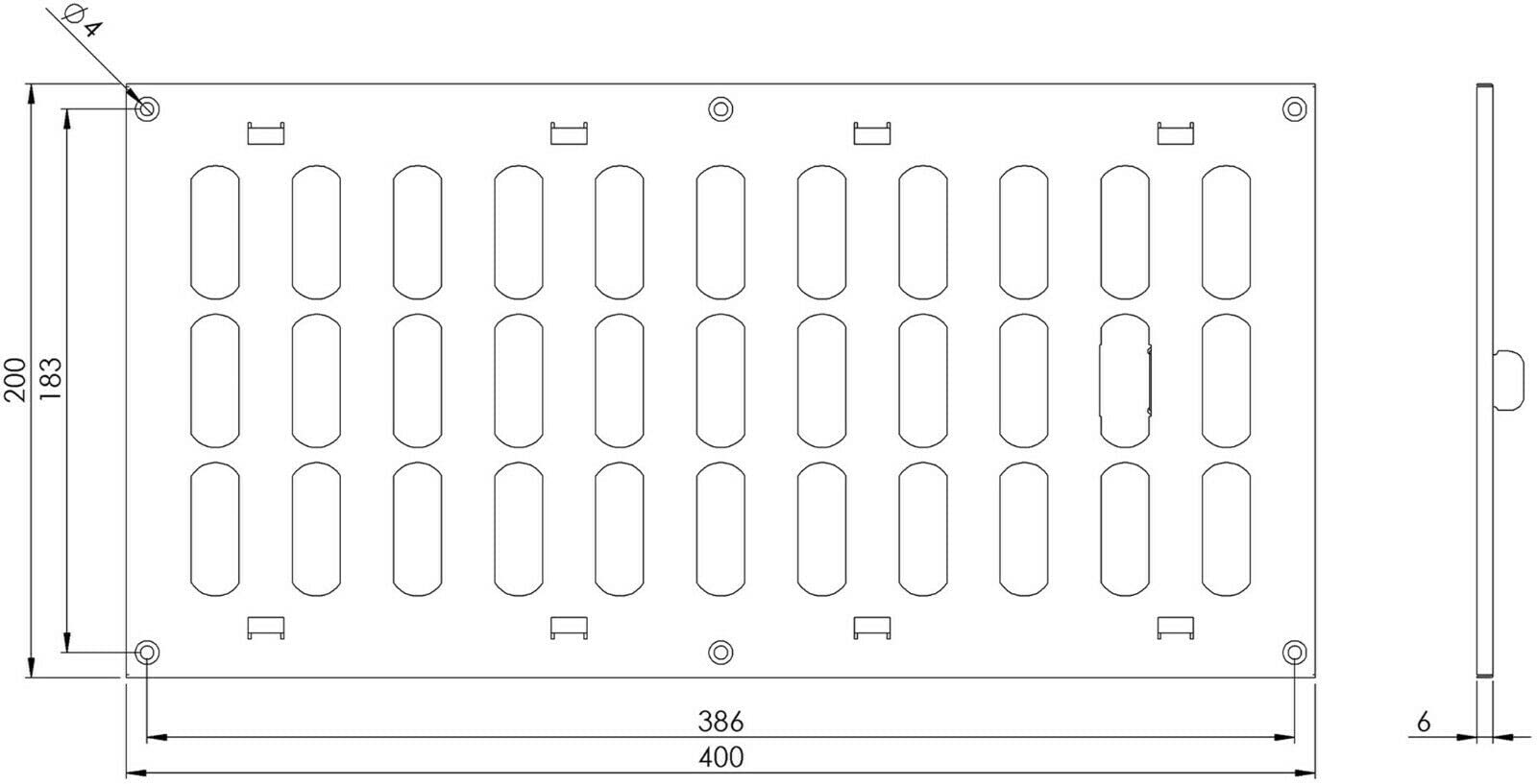 La Ventilazione GAL3030R Griglia Di Ventilazione Rettangolare In Metallo Da Sovrapporre Con Rete Antisetto. Dimensioni 300x300 Mm. Colore Alluminio | Leroy Merlin - Foto 11