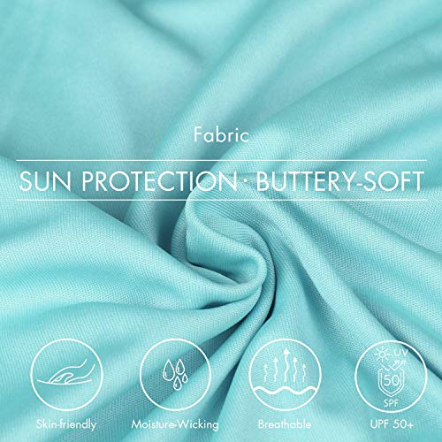 BALEAF Women's UPF 50+ Sun Protection T-Shirt SPF Long/Short Sleeve Dri Fit Lightweight Shirt Outdoor Hiking Light Green Size M