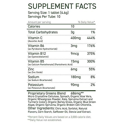 8Greens Effervescent Super Greens Dietary Supplement - 8 Essential Healthy Real Greens in One (3 Tubes / 30 Tablets) - Thumbnail 3