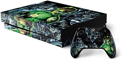 Skinit Decal Gaming Skin Compatible with Xbox One X Console and Controller Bundle - Officially Licensed Warner Bros Green Lantern and Villains Design