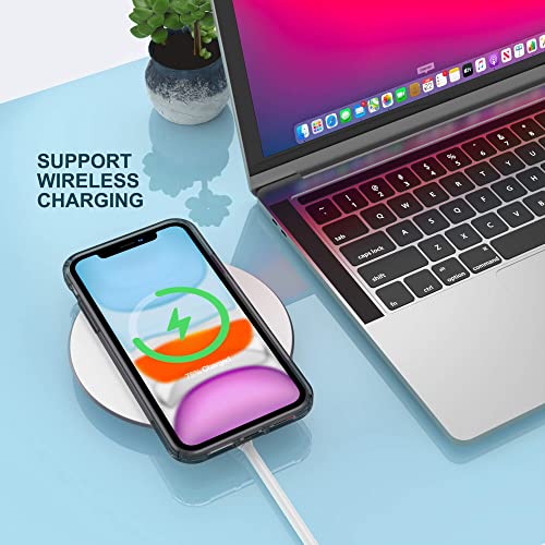 Ulak Compatible With Iphone 11 Case Clear With Color Border Hybrid Shockproof Protective Phone Case, Slim Transparent Anti-Scratch Tpu Bumper Cover For Iphone 11 6.1 Inch, Black Gray #TOP5