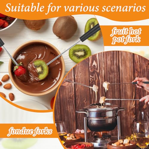 Image of Fondue Sticks, Mabor 6Pcs Stainless Steel Fondue Forks (Pack of 3)
