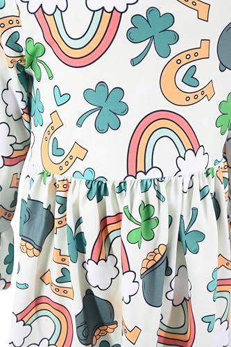 Image of Girls Long Sleeve Ruffled Dresses for Toddlers and Kids