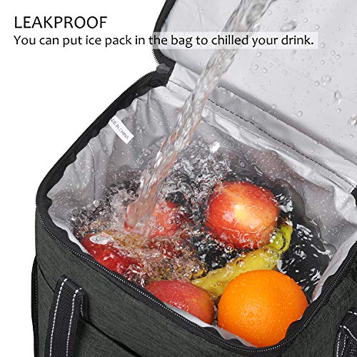 6 Bottle Wine Gift Carrier - Insulated & Padded Wine Carrying Cooler Tote Bag With Handle And Adjustable Shoulder Strap For Travel Or Picnic, Ideal Wine Lover Gift, Black #TOP1