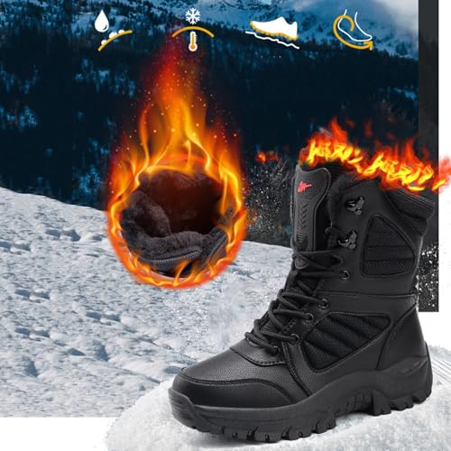 Winter Work Boots,Outdoor High Top Cold-Weather Warm Snow Boots for Men,Comfortable Slip Resistant Snow Shoes for Mens Waterproof,for Camping/Hiking2