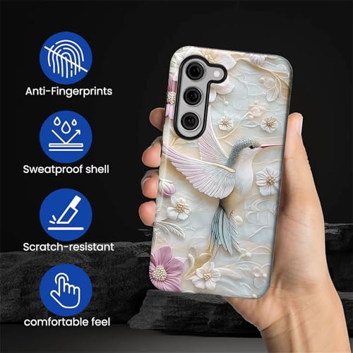 Coque Samsung S25 Plus anti-rayures avec protection intégrale 2 en 1 silicone mat colibri