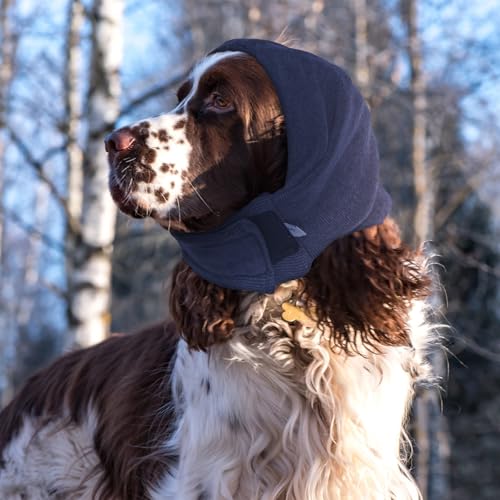 IECOii Soft Dog Calming Hoodie Anxiety Relief Dog Ear Muffs Noise Protection Dog Ear Wrap Hematoma Fireworks Dog Ear Cover for Bath Blow Drying Dog Head Cover Noise Cancelling Sleep Help Headband