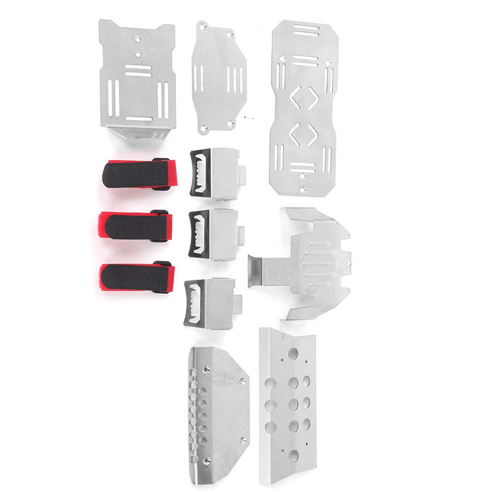 Generic Protector de Chasis de Acero Inoxidable para Modelo de Coche -6 G63 6X6 1/10 RC, Diseño Duradero, Protege el Chasis y el Eje de Transmisión, Incluye 8 Piezas con Accesorios