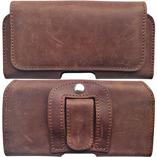 Étui ceinture en cuir pour Samsung S26 Ultra et Galaxy A56 housse marron XL