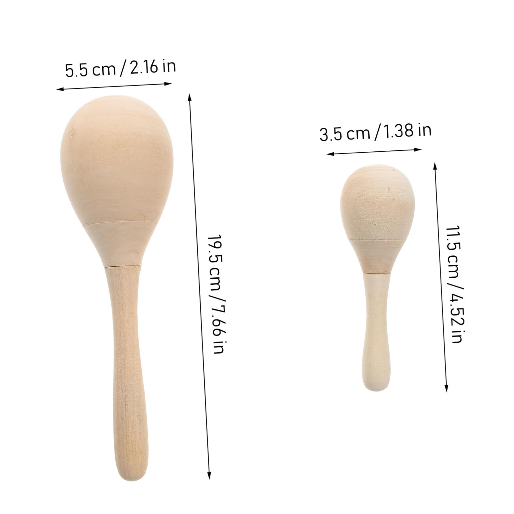 Gatuida Maracas in Legno da Dipingere 12 Pezzi, Strumenti Musicali Maracas per Ragazzo Ragazza, Giocattolo Educativo Precoce per Scuola e Feste, Sonagli Percussione Fai da Te per Attività