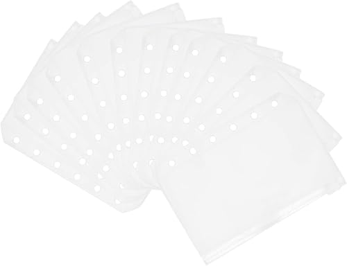 Carpetas insertables de plástico transparente de PVC con 6 agujeros, protectores de repuesto de papel para 6 anillos, cuaderno, planificador,