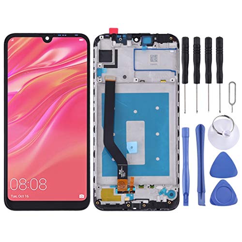 Écran LCD pour Huawei Y7 Prime 2019 noir avec châssis de réparation tactile