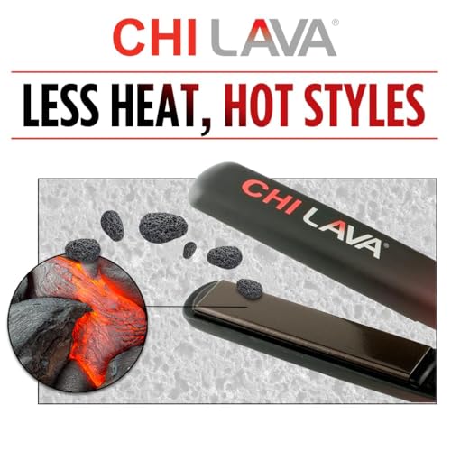 CHI Lava Ceramic 1″ Flat Iron Hair Straightener, Volcanic Lava Ceramic Plates for Smooth, Even Styling, 11 ft Swivel Cord, Heat-Stable Hair Flat Iron for All Types by CHI - Image 4
