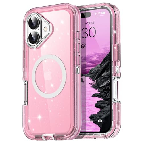 AICase for iPhone 17 Case Clear with Magsafe Heavy Duty Drop Protection Full Body Rugged Shockproof/Dust Proof Triple Layer Transparent Military Protective Tough Durable for iPhone 17 6.3"_3