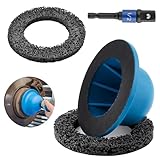 KINGHON Radnabenschleifer Auto, Kugelkopfschleifer mit 1/2 Vierkantantrieb und 2 Stahl Schleifteller, Radnabenreiniger für Felgenpflege, Innen-Ø 90 mm, außen-Ø 150 mm