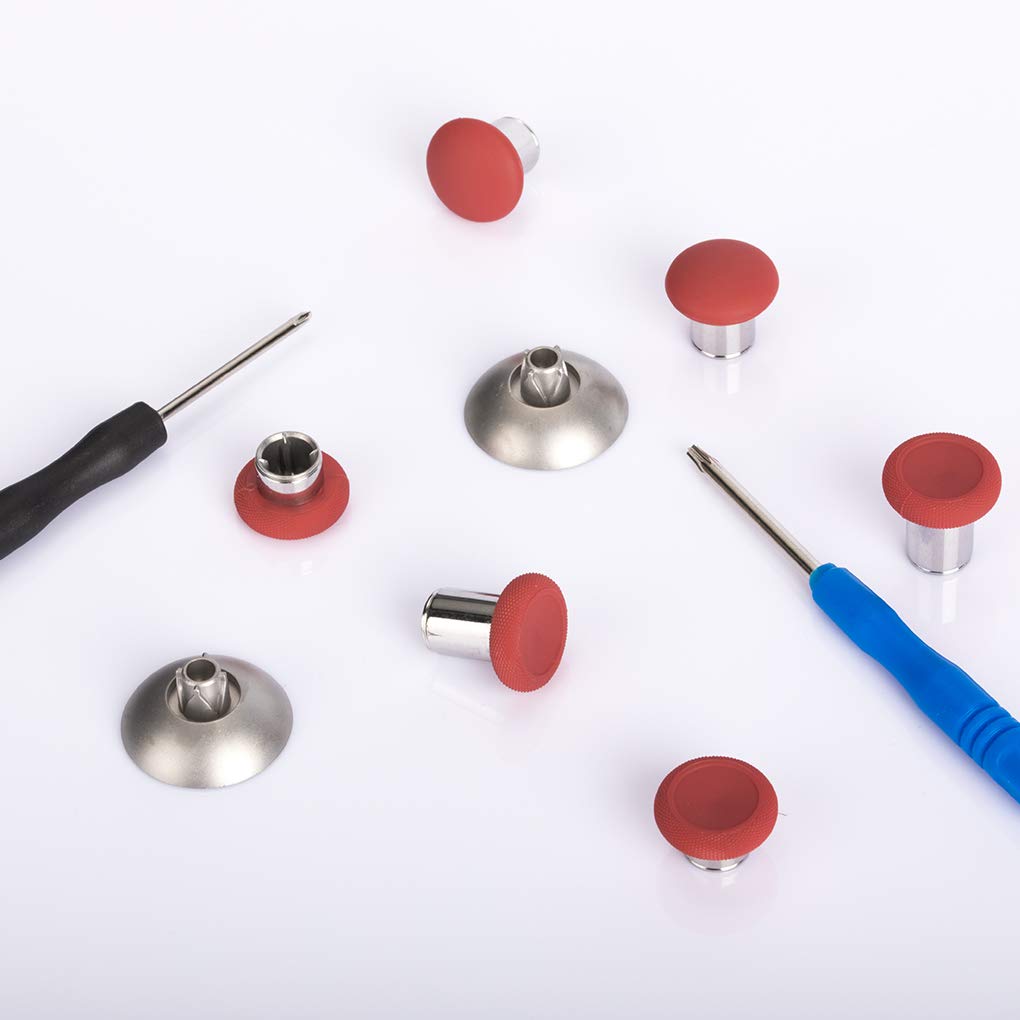 Palillos de metal 8 en 1 para Xbox One y PS4 DualShock 4 (rojo)