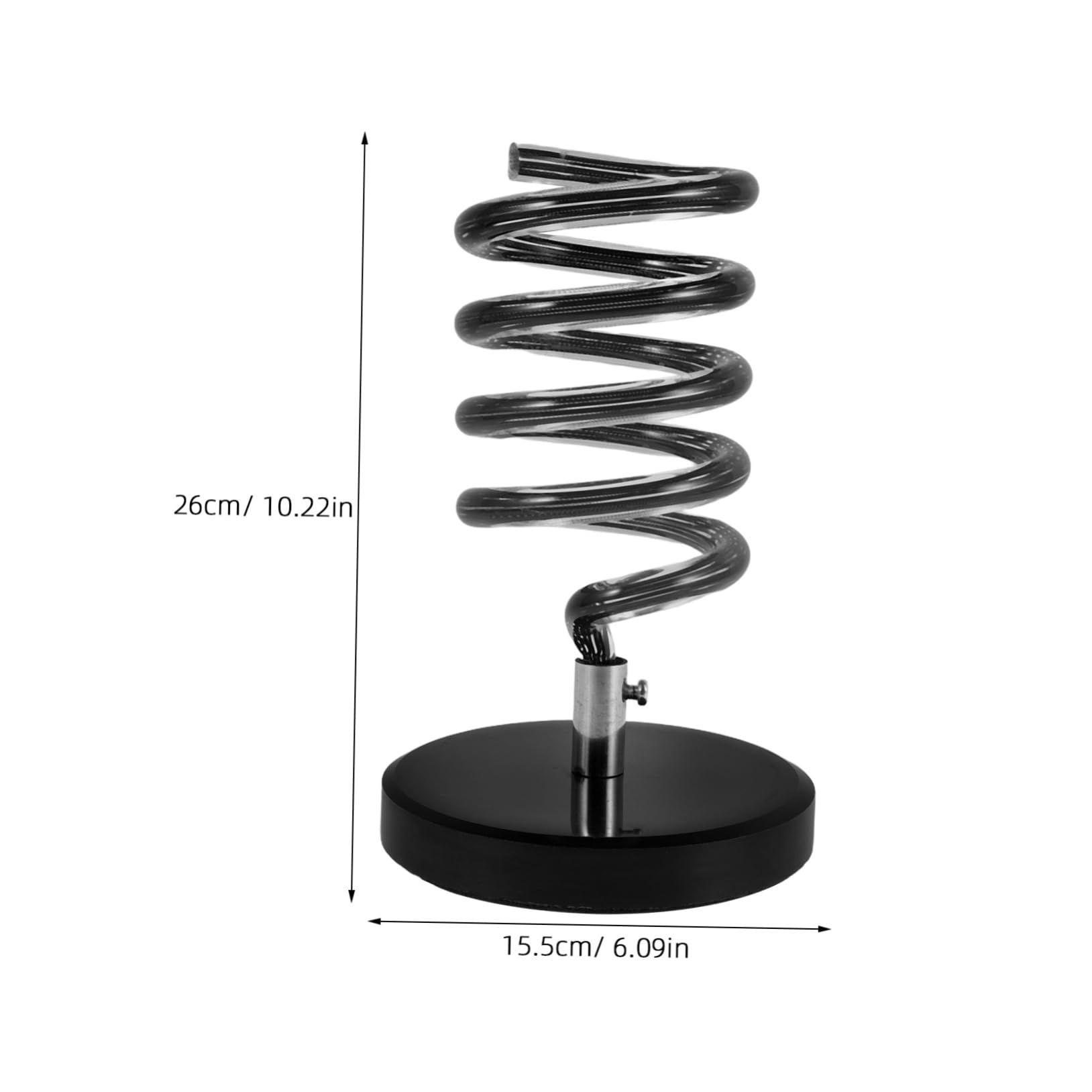 MUSISALY Blow Dryer Stand with Elegant Marble Base Durable Hair Tool Holder for Bathroom Counter Spiral Design Organizer for Hair Styling Tools Keeps Cords Neat and Tidy