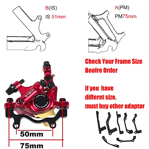 Pinza Freno A Disco Idraulica Zoom HB-100 MTB – Posteriore Singola In Alluminio Rosso, 0.24 Kg