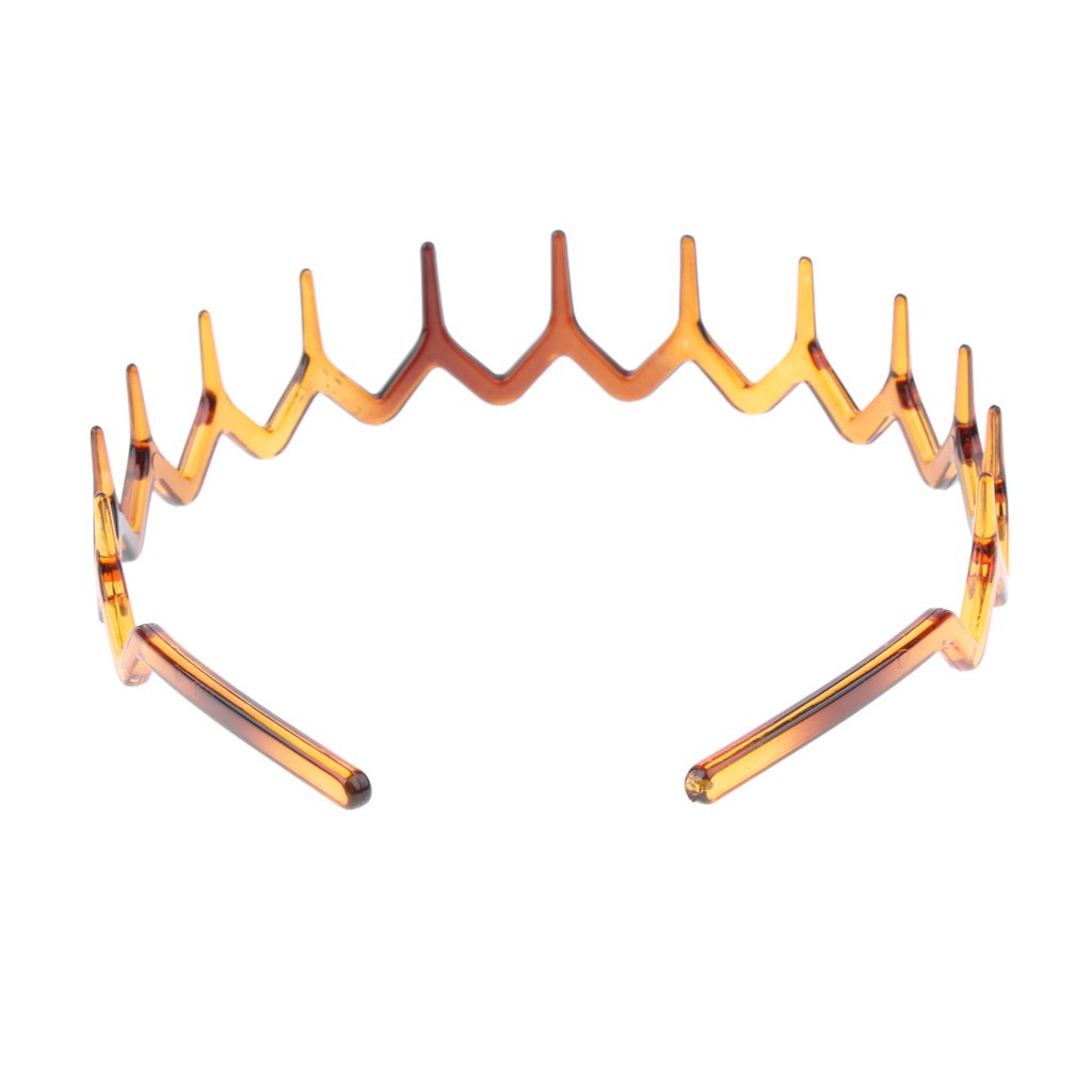 Fascia Per Capelli Zigzag Dentata Nera - Unisex, Elastica, Senza Marca