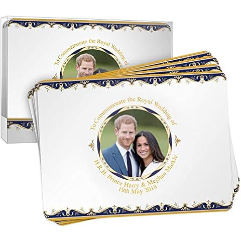 Royal Heritage H.R.H Harry and Megan Markle Wedding Commemorative Placemats, Cork, Multi-Colour, 29 x 21.5 x 4 cm Cover