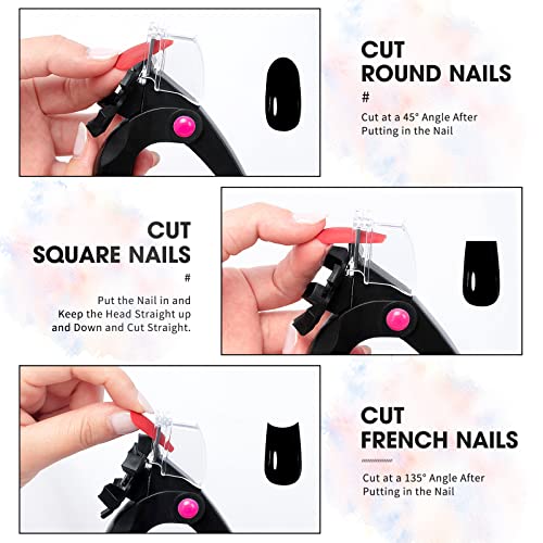Krofaue KR20220304XKYZJ Acrylic Nail Clippers,Adjustable Stainless Steel False Nail Tip Clipper Professional False Nail Trimmer Nail Tip Cutter thumb #4