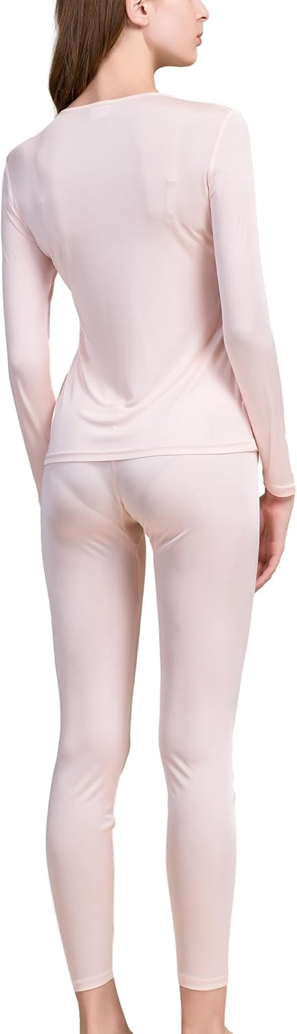 Grenasasilk Womens Silk Long Underwear Mulberry-silk Long Johns Thermal Underwear Sets Cold Weather Base Layer - Image 4