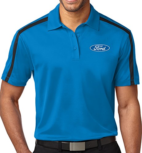 Buy Cool Shirts Mens Ford Colorblock-Stripe Polo Shirt