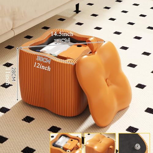Pouf de rangement cube pour coiffeuse et salon moderne en polyuréthane - 8