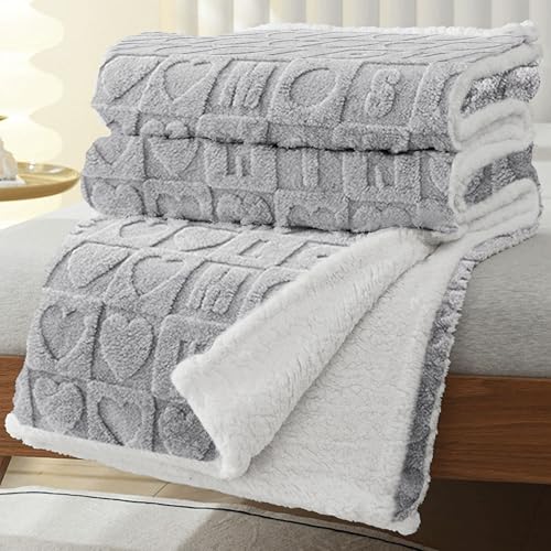 MANEMI Manta Sofa de Borrego, Manta Doble Cara Franela y Sherpa, ...