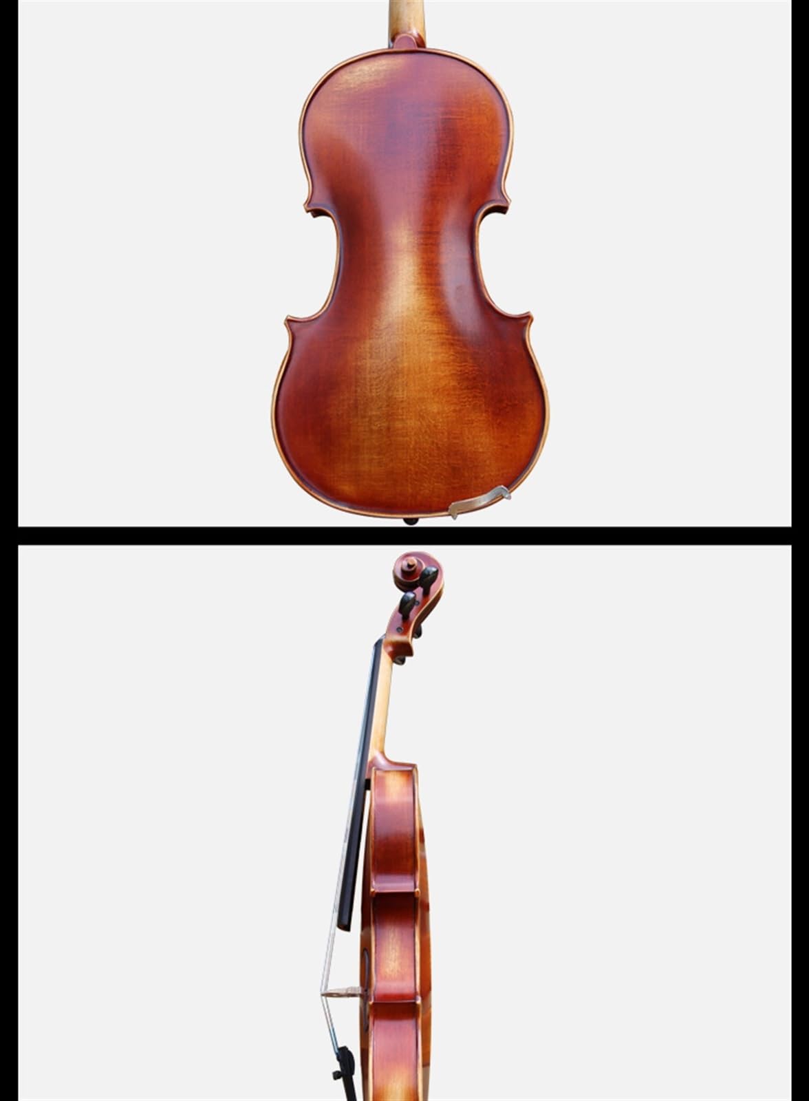 Violine Violine Massivholz Ebenholzteile Legierungssaiten Französischer Kinnhalter Vintage-Halbmatter Lack(1/8)