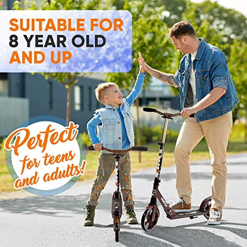 Image of Lightweight and Foldable Kick Scooter - Adjustable Scooter for Teens and Adult, Alloy Deck with High Impact Wheels (Real Tree)