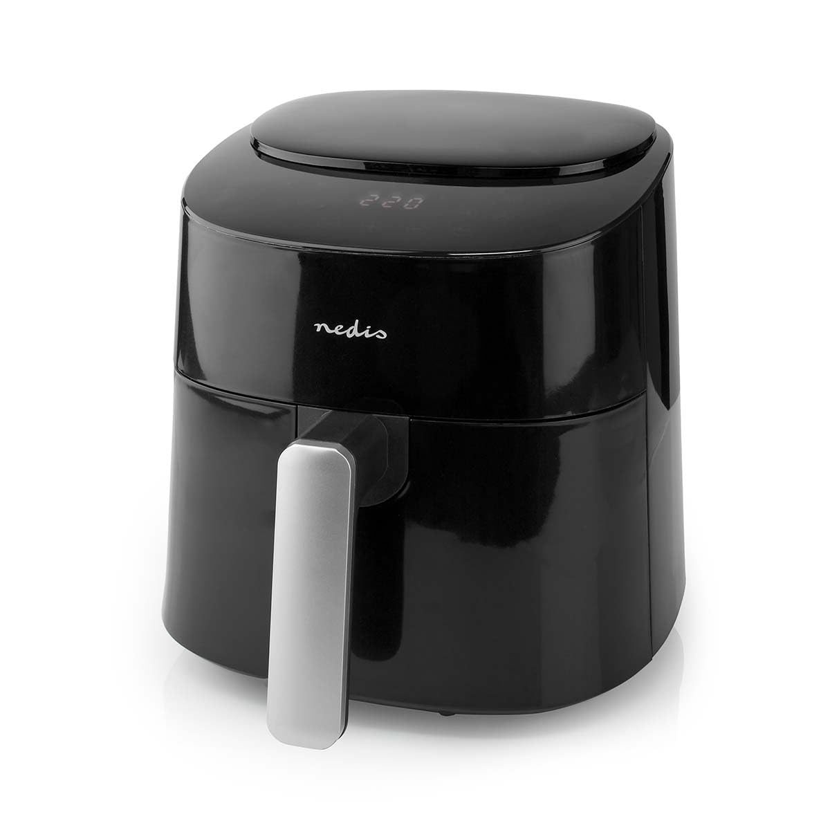 Nedis KAAF160BK - Friggitrice ad aria calda - 4,2 l - Timer: 240 min - 8 programmi - Display digitale - Controlli touch - Nero