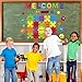 Pajean Welcome Bulletin Board Set with Puzzle Pieces for Classroom Decorations Chic Sign Cutouts Wall Art School Decor Educational Supplies Class Door Decoration You Fit Right in (Classic Color)