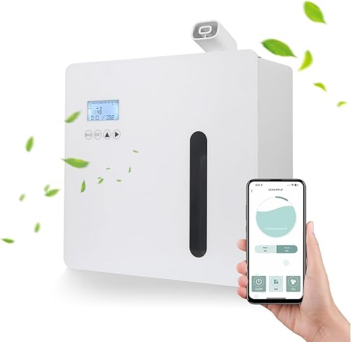Máquina de aire inteligente de aroma para el hogar, difusor de aroma HVAC de chapa para aceites esenciales con sistema de difusión de aire frío,