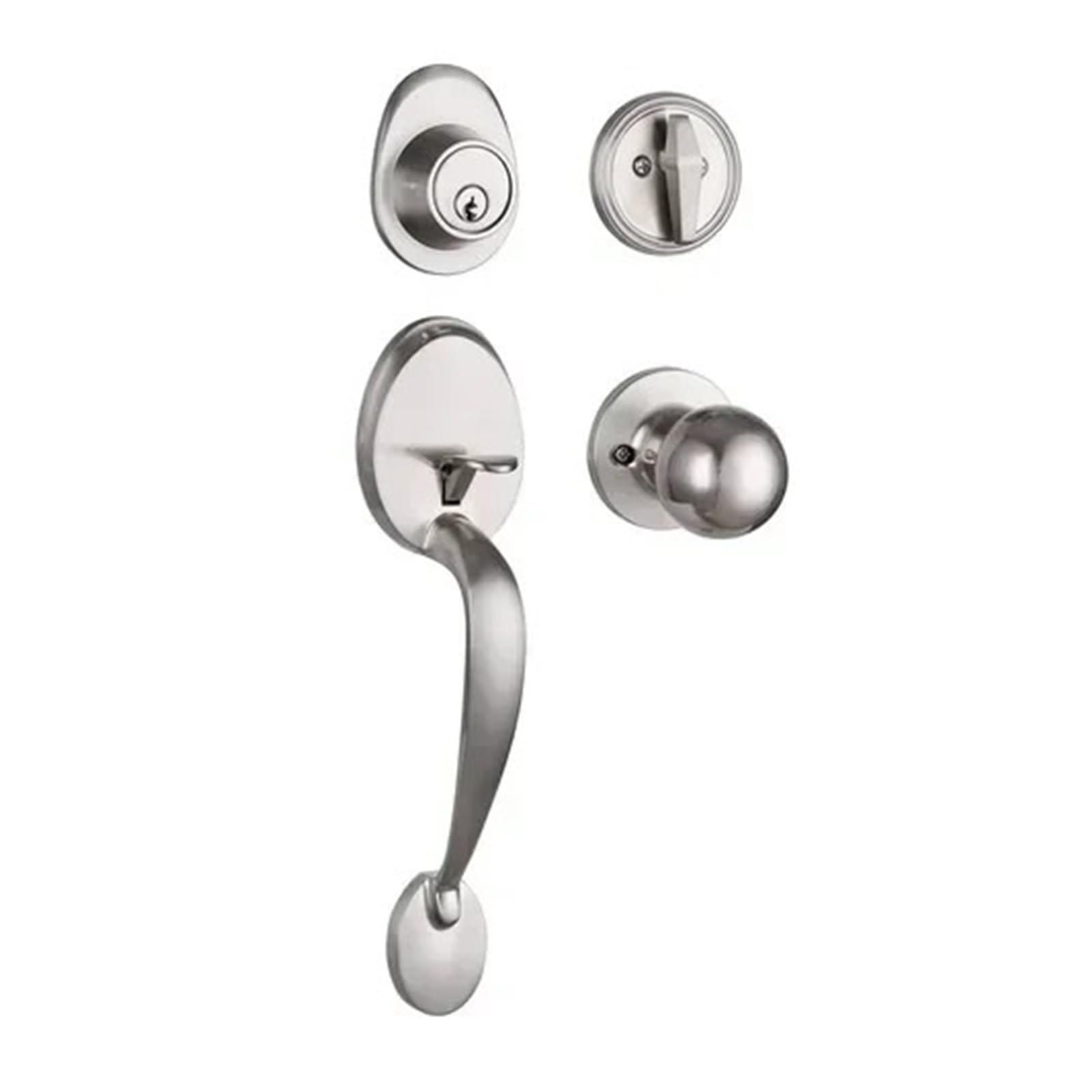 Sjloynwq 0.5Mm Zinc Alloy Door Lock Entrance Handle With Key