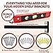 Floating Shelves Support Brackets - Home Décor, Storage, Organization - 4 x Heavy-Duty Powder Coated Stainless Steel Blind Shelf Supports - 8 x Screws, 8 x Plastic Anchors, BONUS Spirit Level
