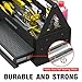 UNITEDPOWER Handy Tool Box With 1 Drawer，Portable Metal Tote Tray with comfortable grip handle, Tool Organization for Household, Warehouse, Repair Shop, Black