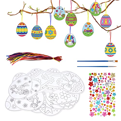 HAMOOM Ostern Aanhänger Osteranhänger zum Bemalen DIY Anhänger Ostern Scheiben Eier Basteln Ostereier aus Papier Oster Bastelset Kinder für Kinder Ostergeschenke Osterdeko Frühling Dekoration Cover