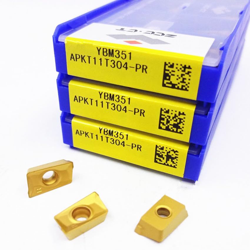 Tool Part for APKT11T304-PF YBM251 / APKT11T304-PR YBM351 APKT11T304 CNC Inserts 10pcs/Box - (Angle: APKT11T304-PF YBM251 / Shank Diameter: 100pcs)